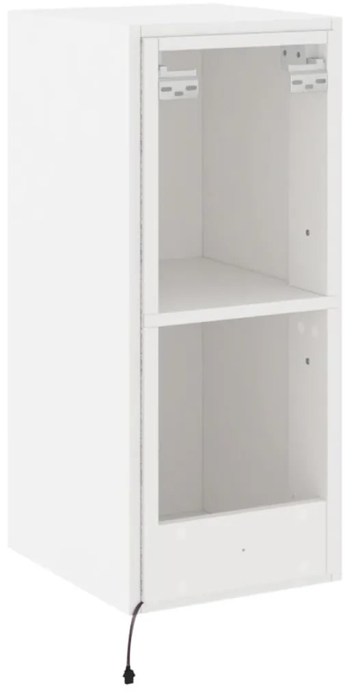 Móvel de parede para TV com luzes LED 30,5x35x70 cm branco