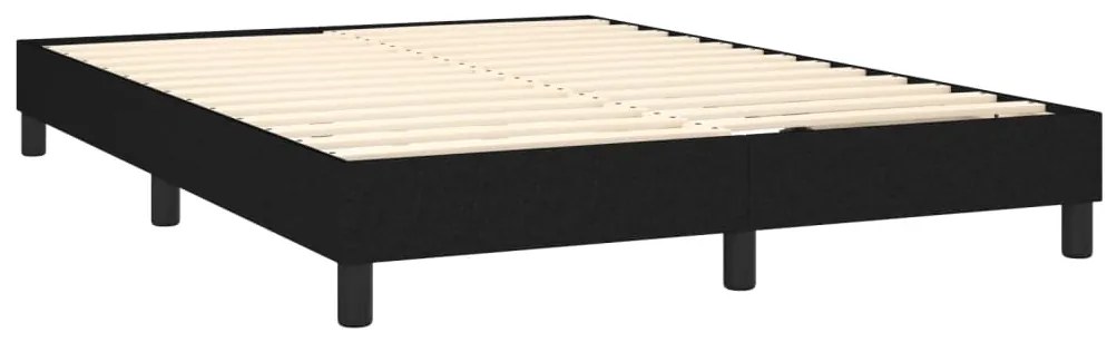 Estrutura de cama sem colchão 140x200 cm tecido preto