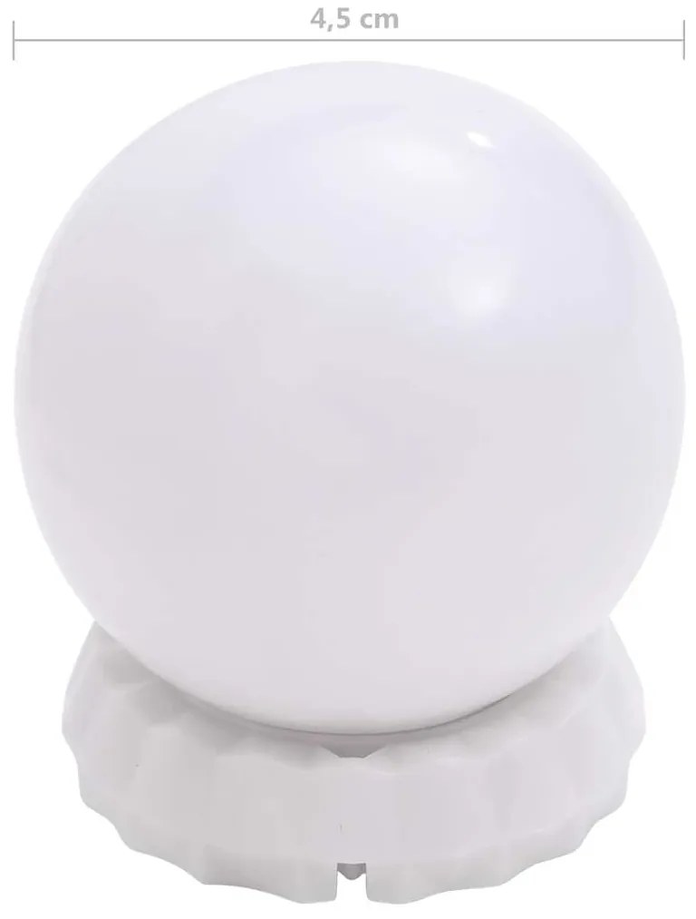 Iluminação de espelho c/ 8 lâmpadas LED branco quente e frio