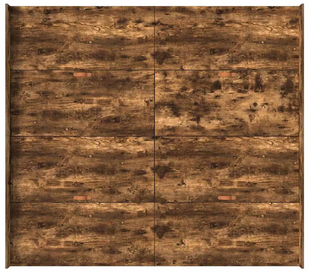 Estrado de cama com arrumação Carvalho fumado 200 x 200 cm