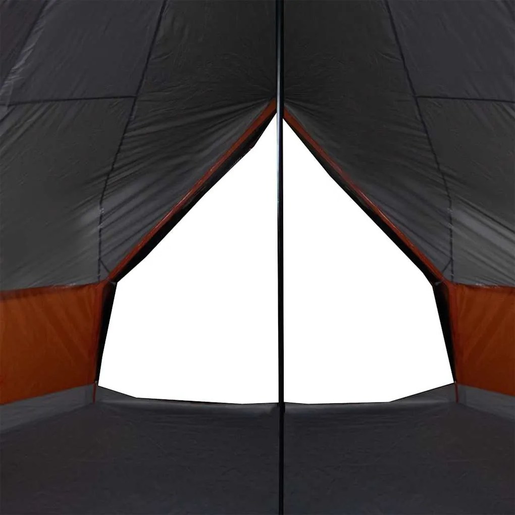 Tenda familiar tipi para 12 pessoas impermeável cinza/laranja