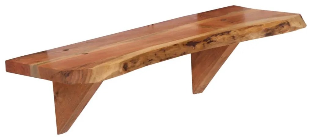 Prateleiras de parede 2 pcs 60x20x18cm madeira de acácia maciça