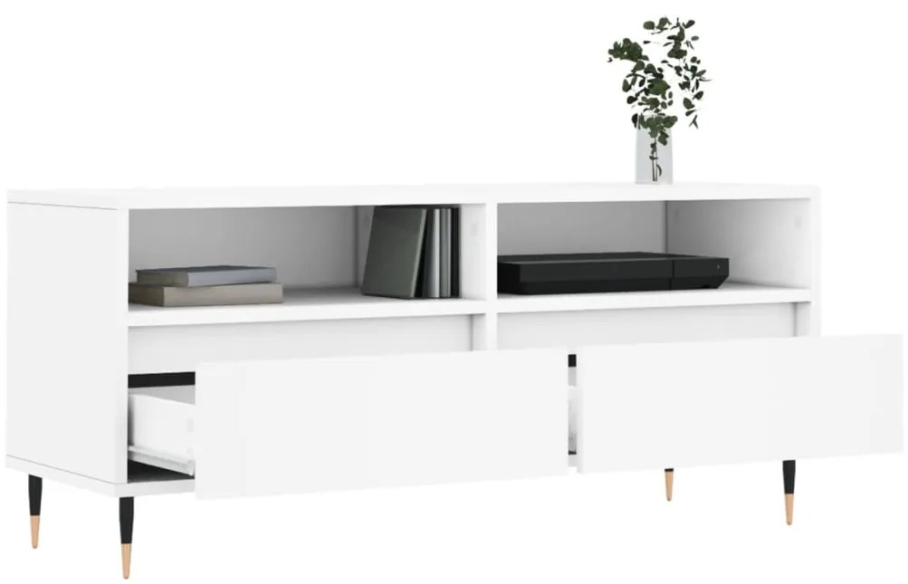 Móvel de TV 100x34,5x44,5 cm derivados de madeira branco