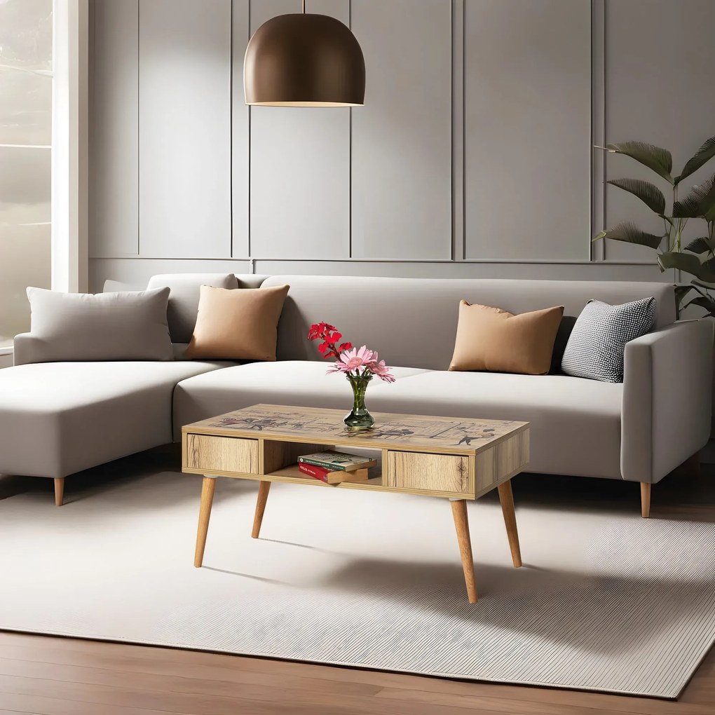 Mesa de Centro Broadway – Pinho Atlântico – 97x45x55 cm