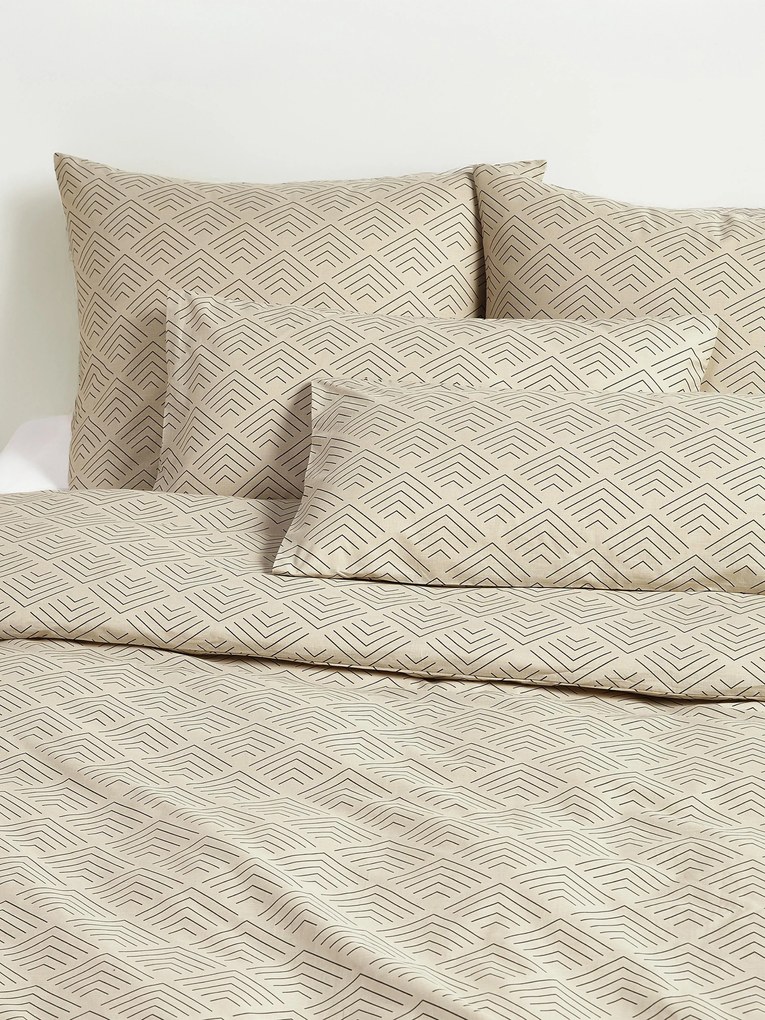 Capa de edredão em algodão com padrão gráfico Milano