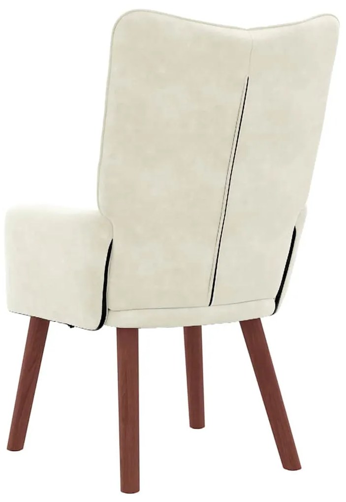 Poltrona Relaxante em Veludo Creme