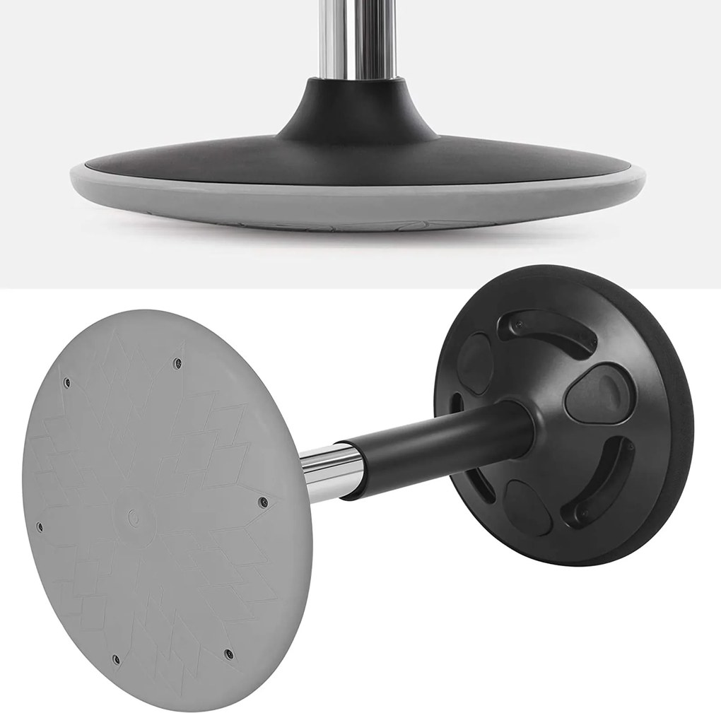 Banco de trabalho escritório 360° 60-85 cm preto