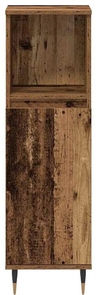Conjunto de Móveis para Casa de Banho com 3 Peças de Madeira Antiga