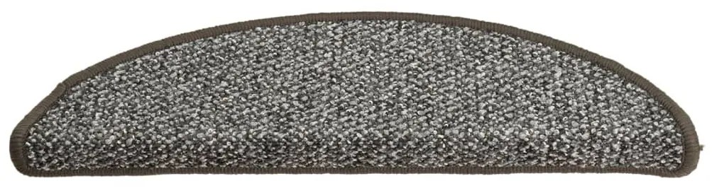 Tapete/carpete para degraus 15 pcs 65x21x4 cm antracite