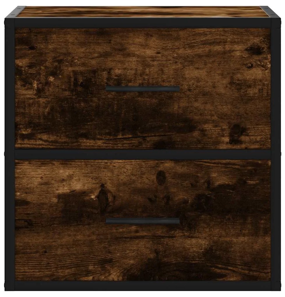 Mesa de cabeceira de parede 40x31x39,5 cm carvalho fumado