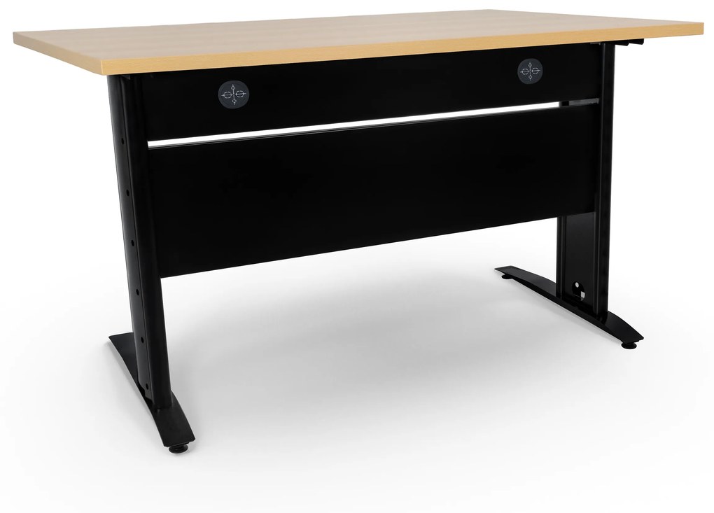 Secretária de Escritório 1800x800x750mm Soho – Preto / Faia