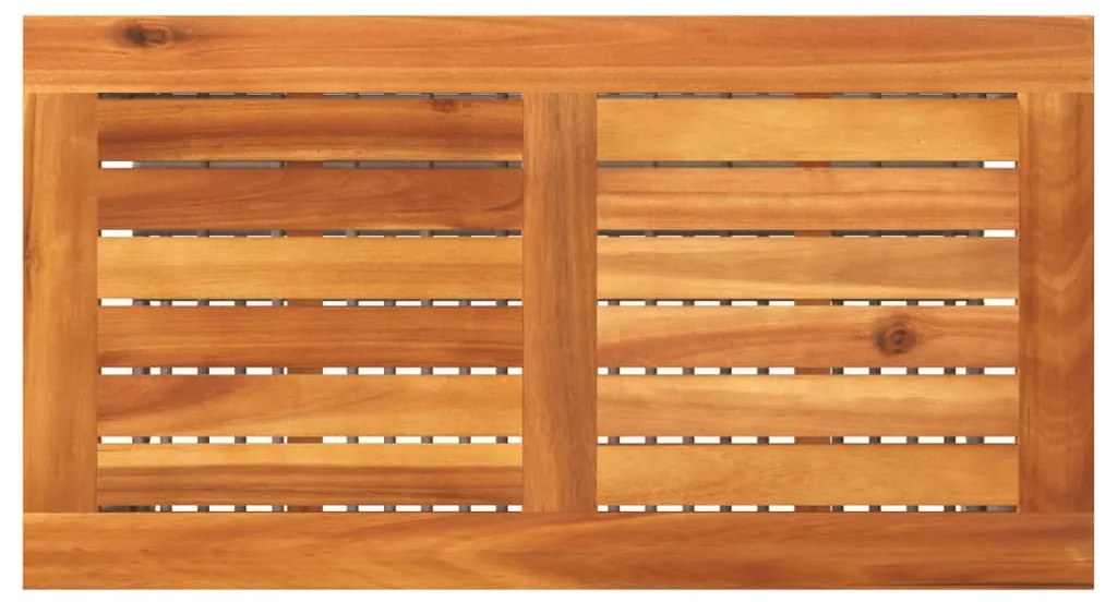 Mesa de jardim 70x38x42 cm vime PE e madeira de acácia cinza