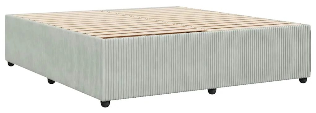 Estrutura de cama sem colchão 180x200 cm veludo cinzento-claro
