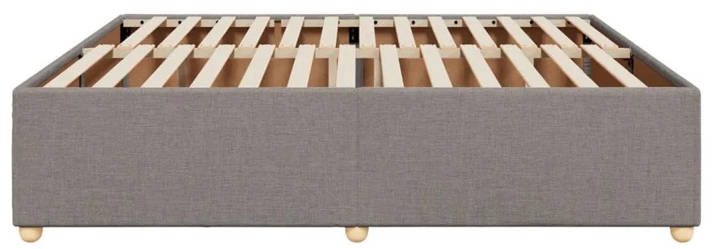 Cama sem colchão 180x200 cm tecido castanho-acinzentado