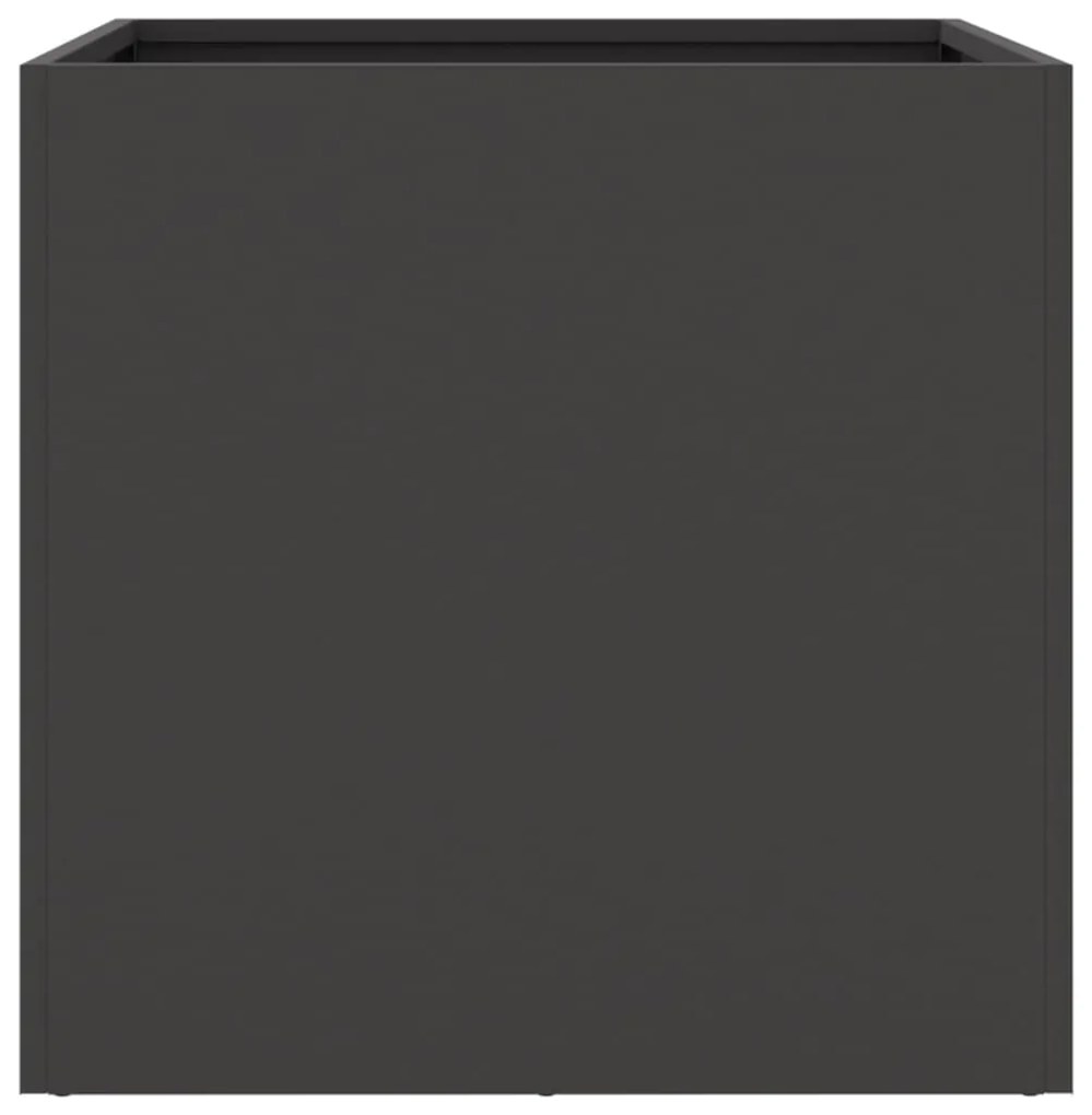 Vaso/floreira 42x40x39 cm aço preto