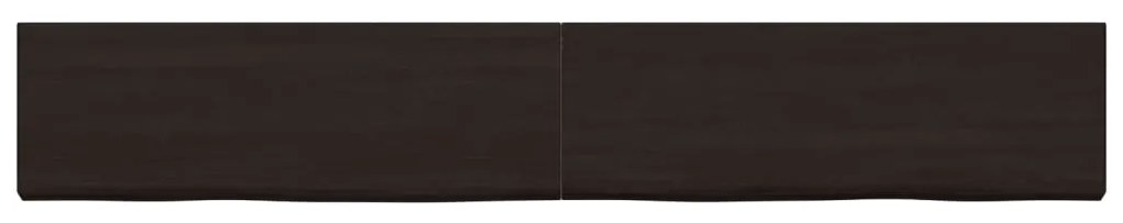 Tampo de mesa 180x40x(2-4) cm carvalho tratado castanho-escuro