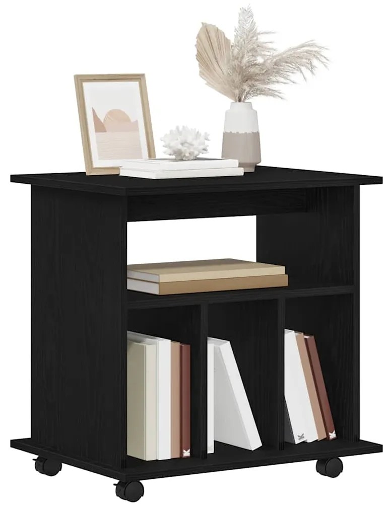Gabinete Móvel vidaXL Preto Carvalho 60x45x55 cm em Madeira Derivada