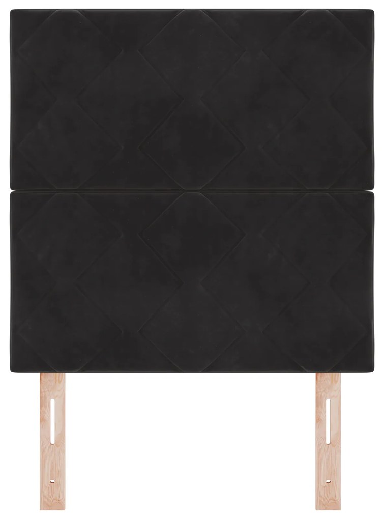 Cabeceira vidaXL com Design de Blocos de Diamante em Preto, 80 cm de V
