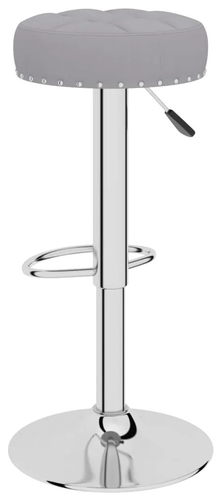 Bancos de bar 2 pcs tecido cinzento