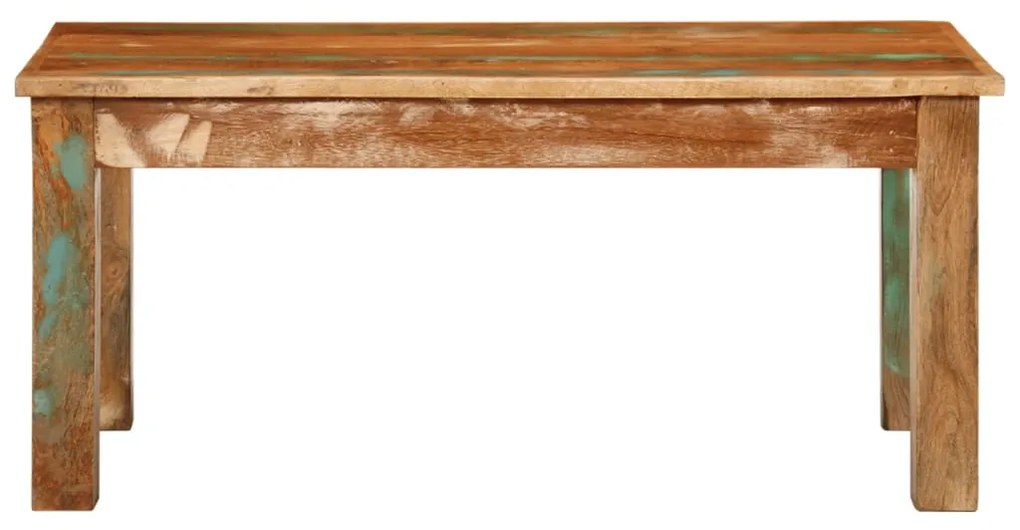Mesa de centro 100x55x45 cm madeira recuperada maciça