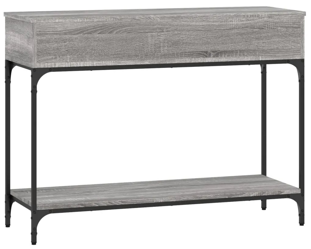 Mesa consola 100x34,5x75cm derivados de madeira cinzento sonoma