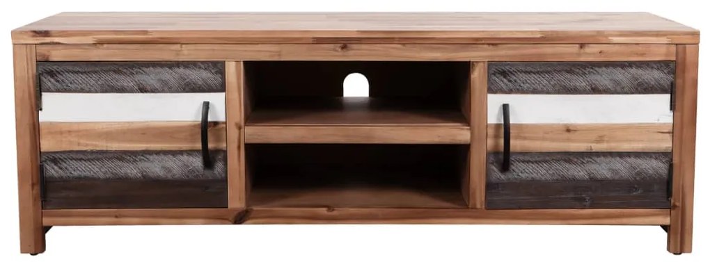 Móvel de TV em madeira de acácia maciça 120x35x45 cm