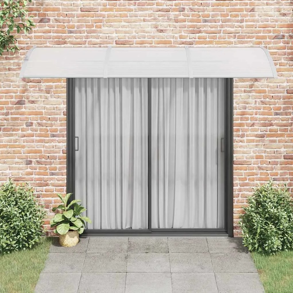 Toldo p/ porta 300x75 cm policarbonato cinzento