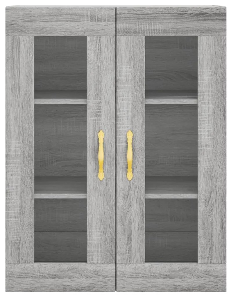 Armário alto 69,5x34x180 cm derivados de madeira sonoma cinza