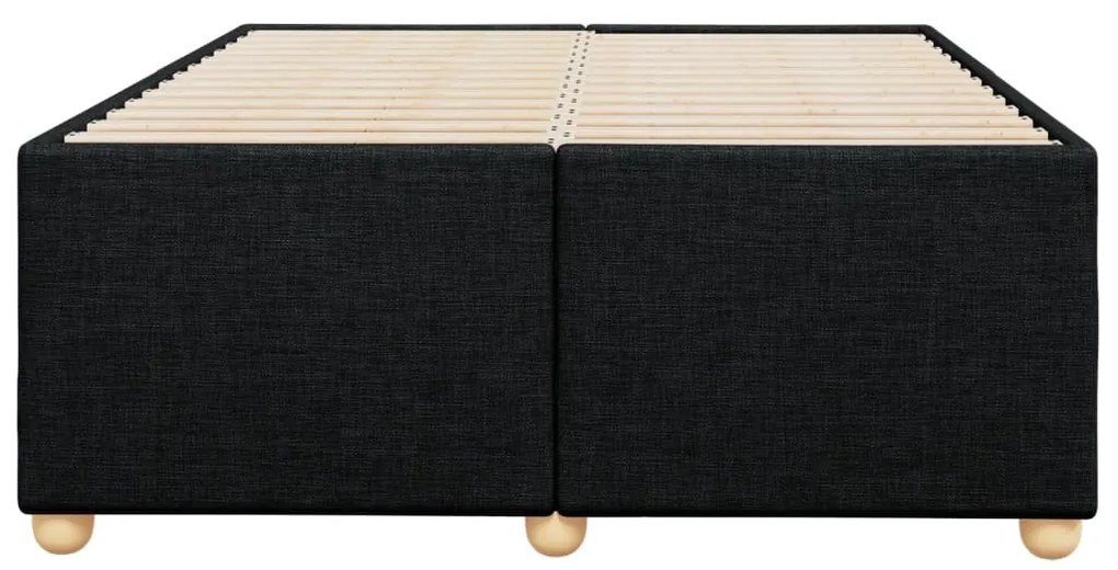 Estrutura de cama sem colchão preto 120x190 cm tecido