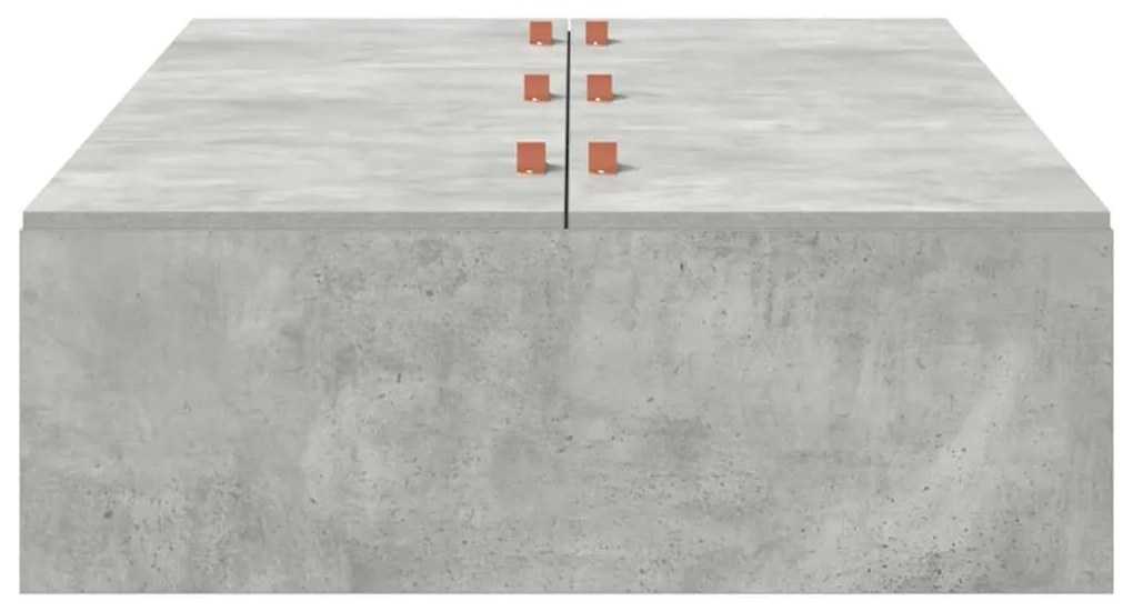 Cama de Armazenamento Cinza Concreto 90 x 190 cm