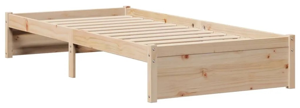 Cama com estante sem colchão 90x200 cm pinho maciço