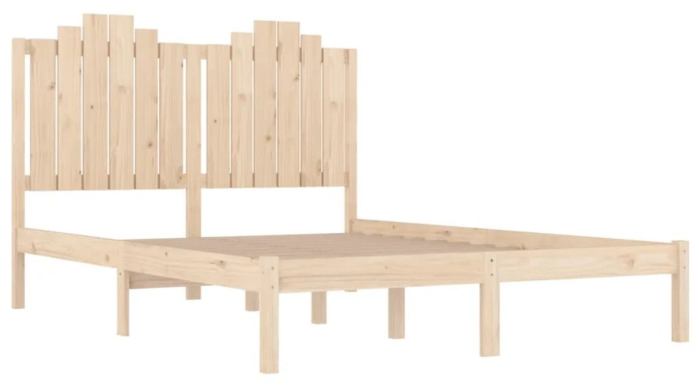 Estrutura de cama casal 135x190 cm pinho maciço