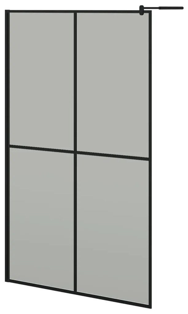 Divisória de chuveiro 118x190 cm vidro temperado escuro
