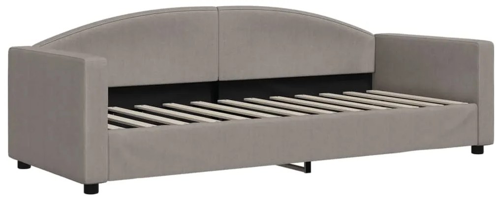 Sofá-cama com colchão 80x200 cm tecido cinzento-acastanhado