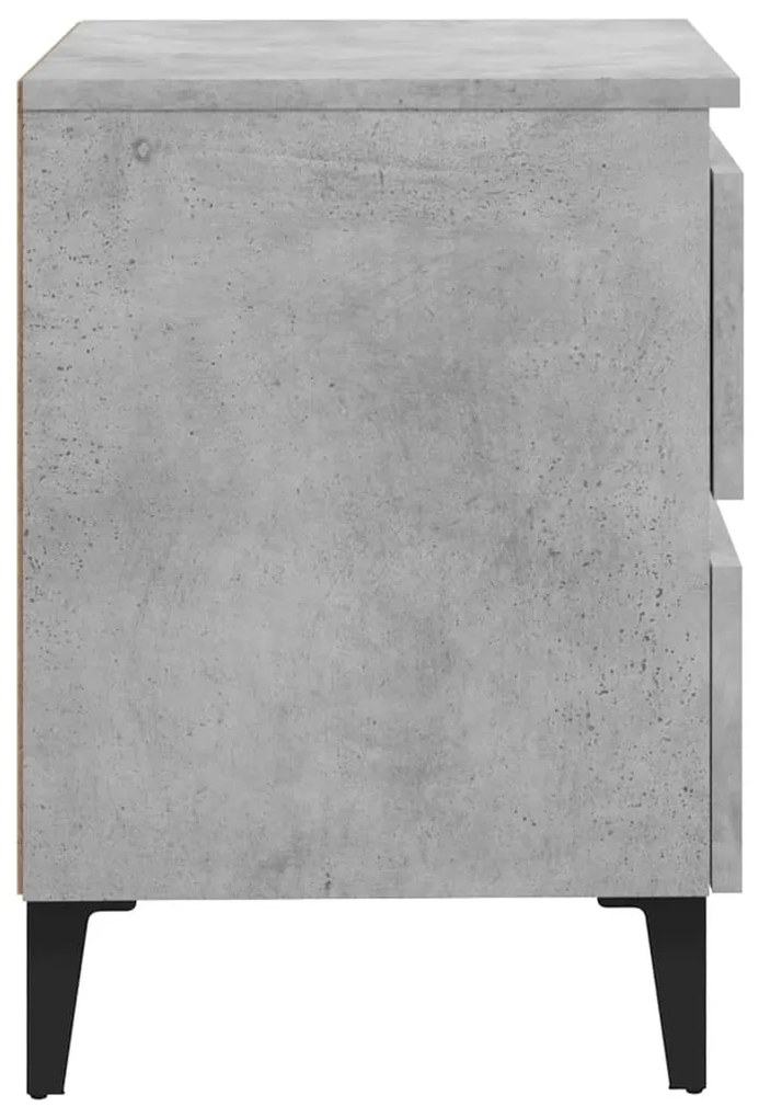 Mesas de cabeceira 2 pcs derivados de madeira cinza cimento