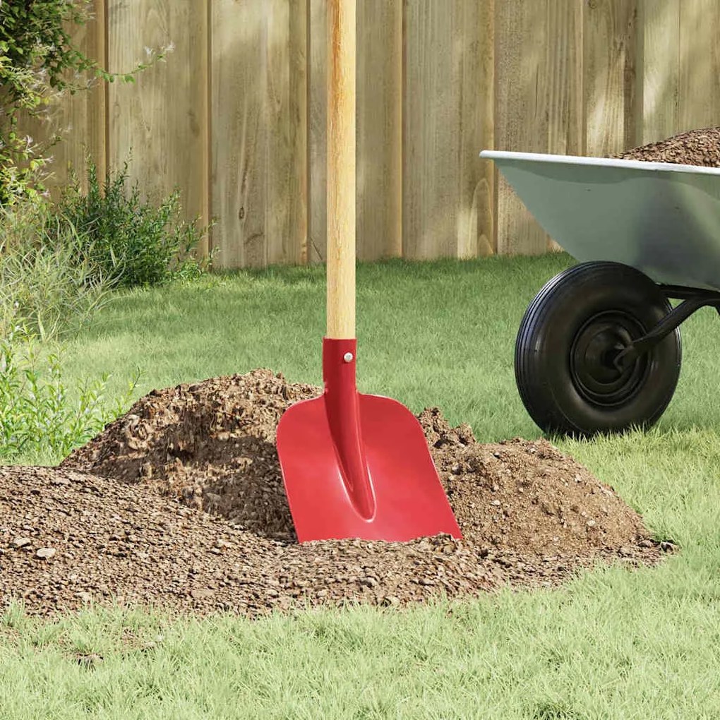 vidaXL Cabeça de Pá Vermelho 32 x 24,5 cm Aço revestido a pó