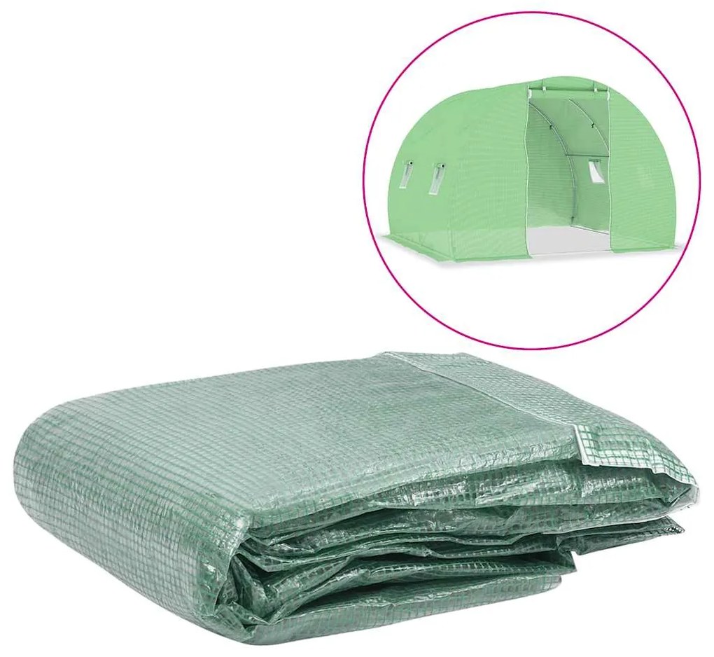 vidaXL Cobertura de substituição p/ estufas 6 m² 200x300x200 cm verde