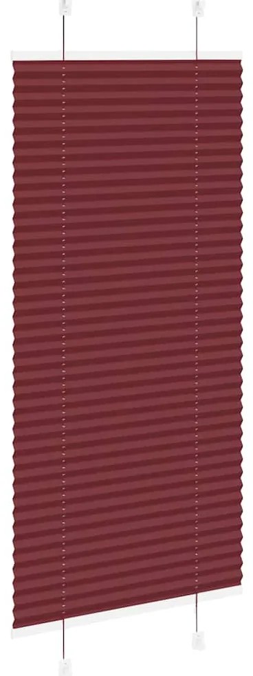 Plissado Cego Bordéus Vermelho 60x150 cm Largura Tecido