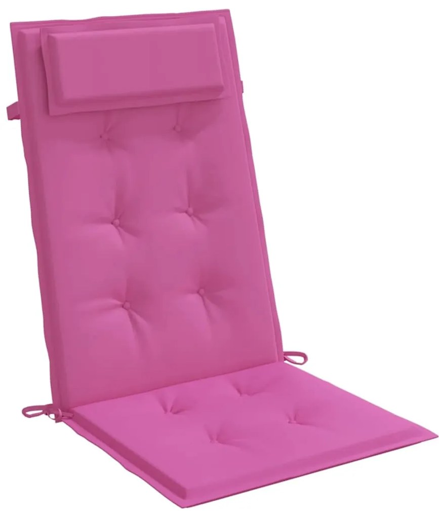 Almofadões p/ cadeira encosto alto 6 pcs tecido oxford rosa