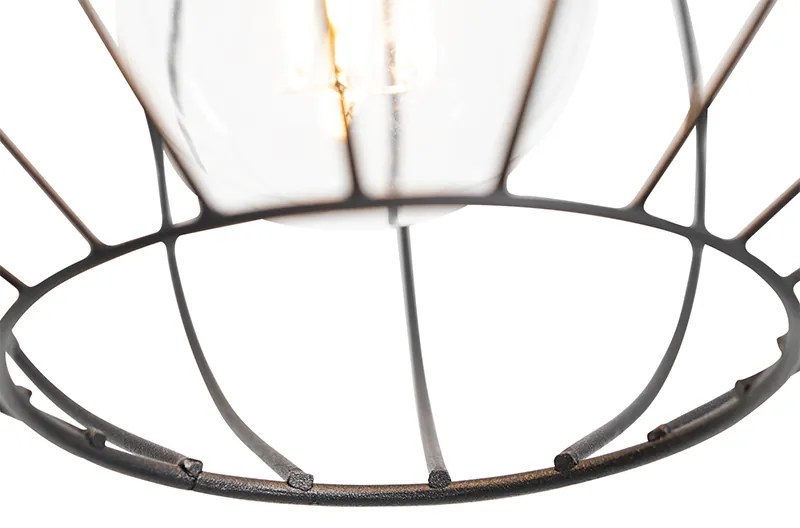 Candeeiro de pé industrial preto 23 cm - Margarita Design