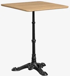 Mesa De Bar Quadrada Em Mdf Azteca 60 X 60 Cm & Castanho Madeira Natural - Preto - Sklum