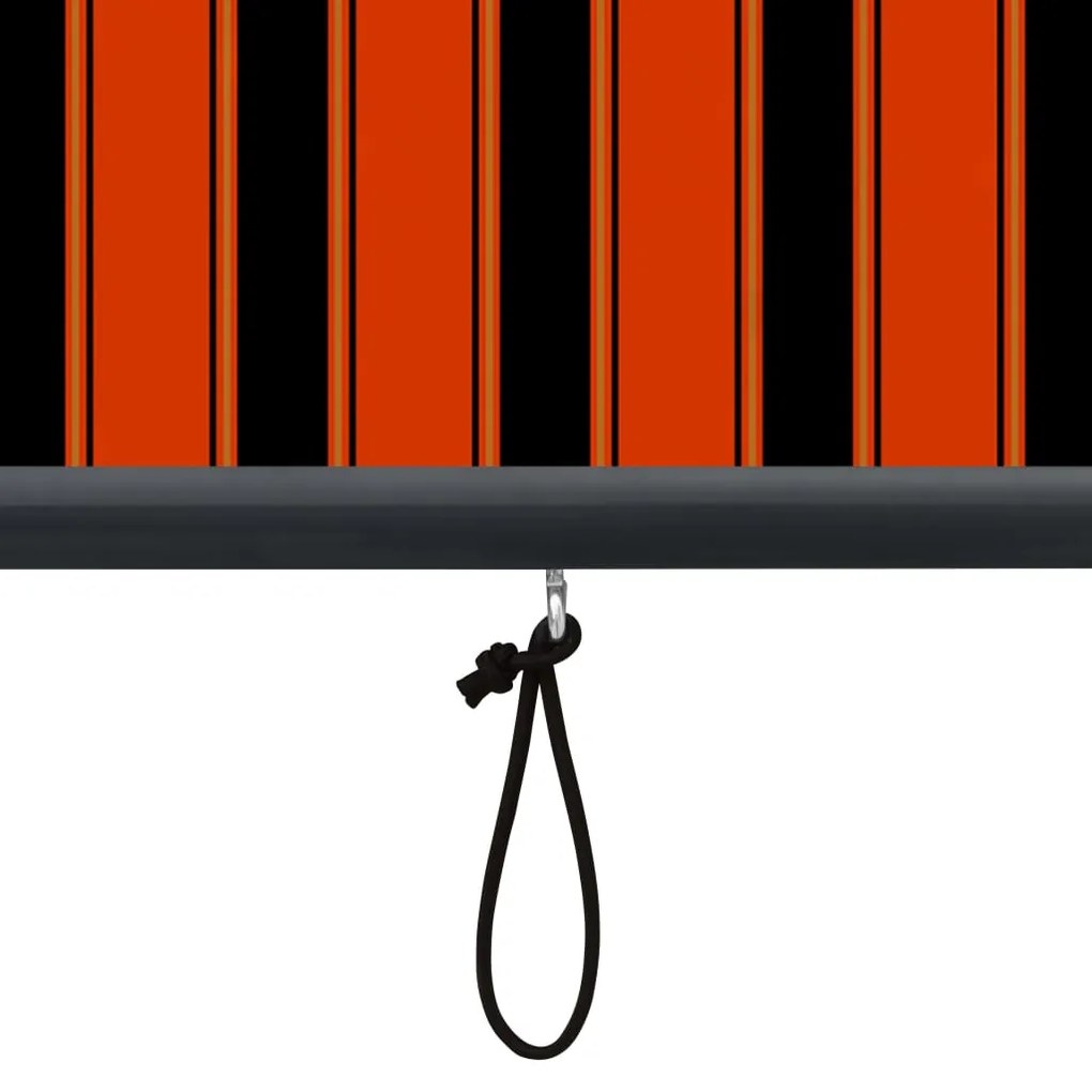 Estore de rolo para exterior 120x250 cm laranja e castanho