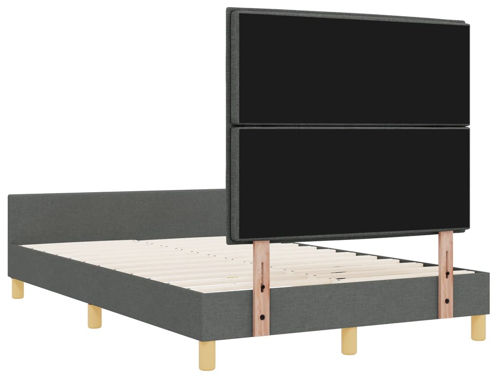 Estrutura de Cama de Tecido Cinza Escuro vidaXL 120x190 cm