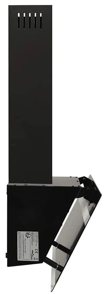 Exaustor de parede 60 cm aço e vidro temperado preto