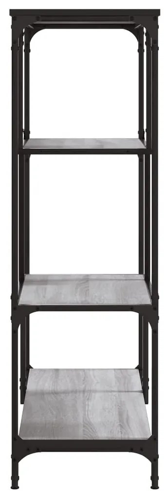 Estante 81x36x115 cm derivados de madeira e aço cinzento sonoma