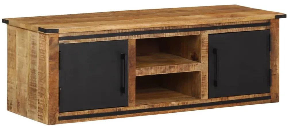 vidaXL Móvel de TV c/ portas 105x35x36 cm madeira de mangueira maciça