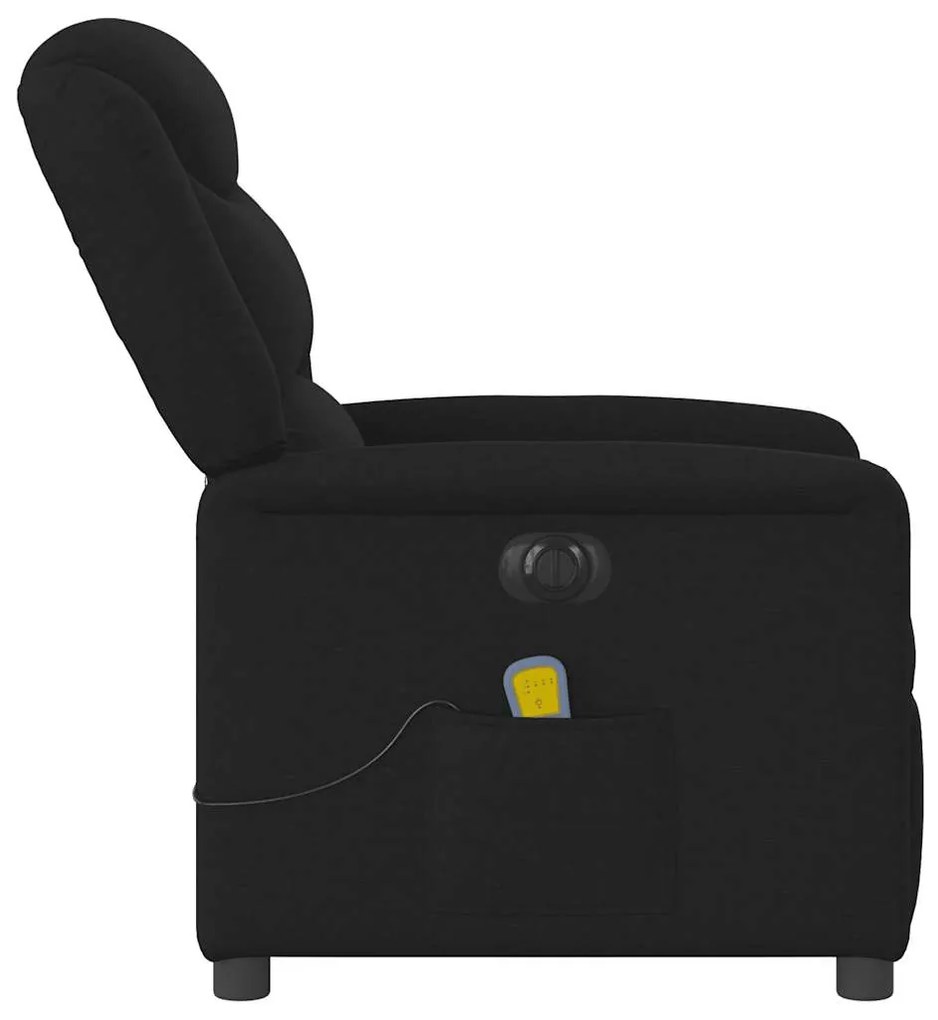Poltrona reclinável de massagens elétrica tecido preto