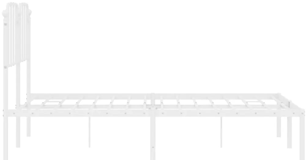 Estrutura de cama com cabeceira 140x200 cm metal branco