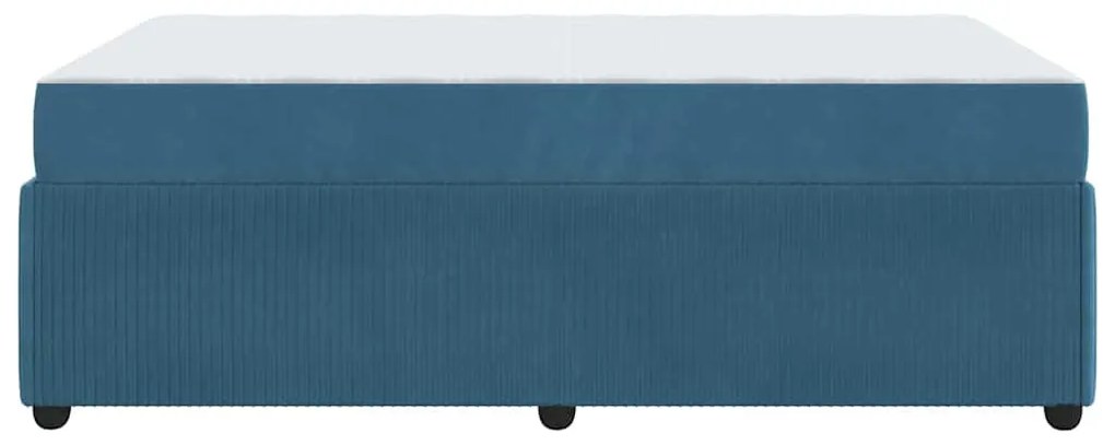 Estrutura de cama com colchão Outros Azul 120 x 190 cm Veludo