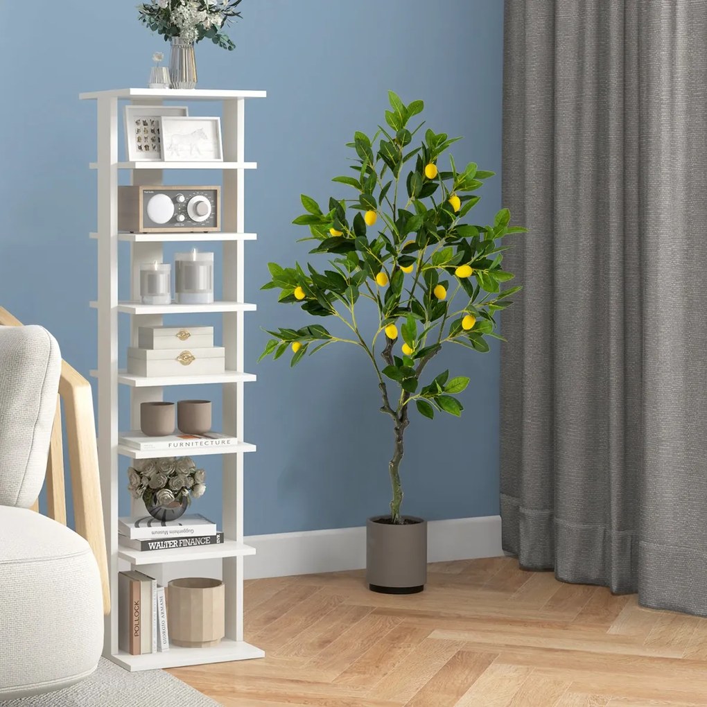 Árvore de limão artificial de 2,6/4/5,2 pés de altura, planta de limão falsa com frutas de limão - 5,2 pés